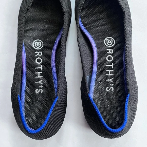 Rothy’s The Point II Black Minimalist Pointy Flats Size 8 - Picture 7 of 14